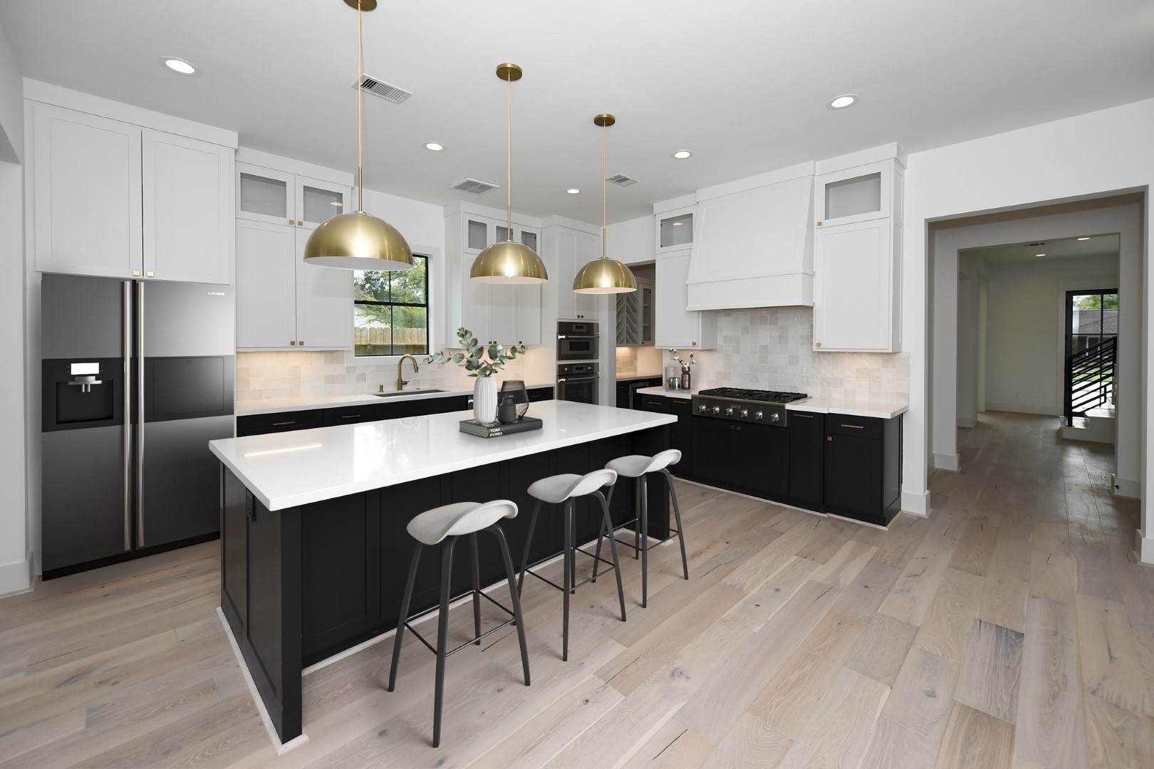 4016 barstools with fridge and greenery copy